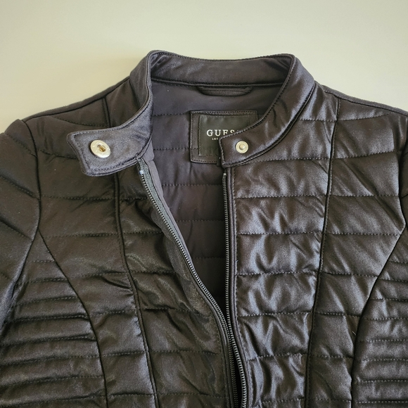 GUESS Black Quilted Jacket Size XS - Picture 4 of 9